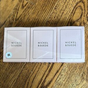 Nickel & Suede Pink Earrings Set